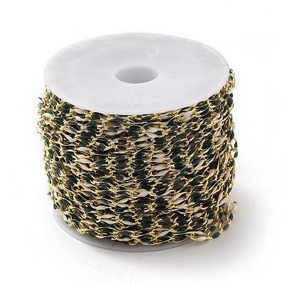 Brass Enamel Curb Chains CHC-C003-13G-17-1