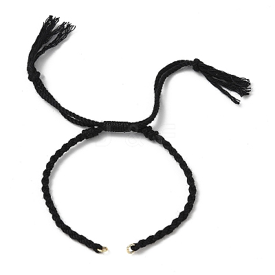 Braided Cotton Cord Bracelet Making MAK-L043-02G-09-1