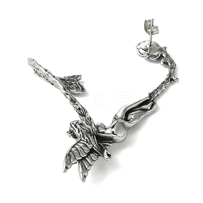 316 Surgical Stainless Steel Cuff Earrings EJEW-E300-11AS-02-1
