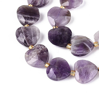 Natural Amethyst Beads Strands G-P592-B10-01-1
