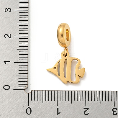 304 Stainless Steel European Dangle Charms STAS-U005-17G-1