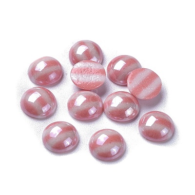 Opaque Glass Cabochons GGLA-S038-11F-8mm-1