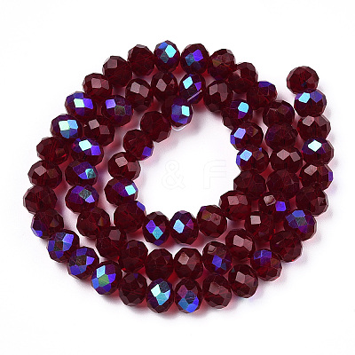 Electroplate Glass Beads Strands X1-EGLA-A034-T8mm-L21-1