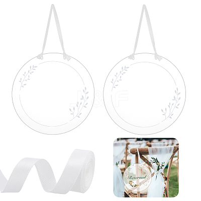 2Pcs Acrylic Clear Big Pendants TACR-GA0001-14E-1