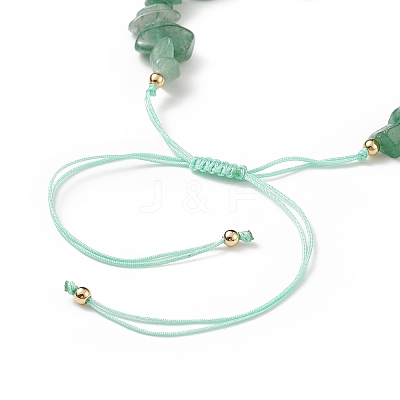 Natural Tumbled Gemstone Chip Beaded Bracelet Making AJEW-JB01138-1