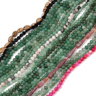 Natural Mixed Gemstone Beads Strands G-F591-22-1