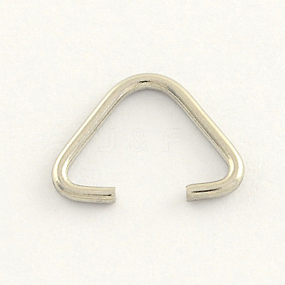 Non-Tarnish 304 Stainless Steel Triangle Rings X-STAS-R063-15-1