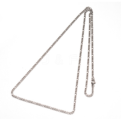 304 Stainless Steel Figaro Chains Necklaces NJEW-L398-03-1