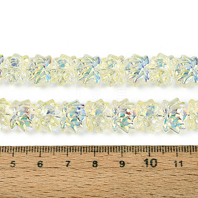 Baking Paint Electroplate Transparent Glass Beads Strands EGLA-N020-04H-1