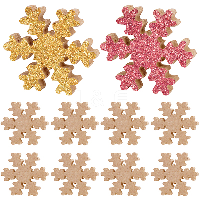 10Pcs MDF Wood Blank Display Decorations AJEW-BC0002-06B-1