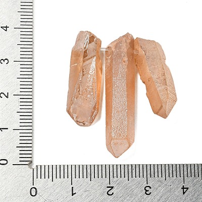 Electroplated Natural Quartz Crystal Graduated Beads Strands G-P315-A13-1
