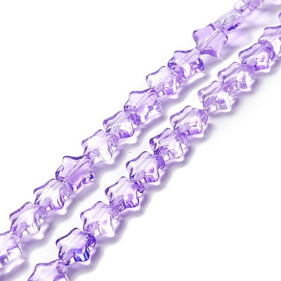 Transparent Glass Beads Strand GLAA-F112-02G-1