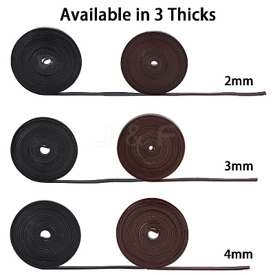 Flat Cowhide Leather Cord WL-GF0001-10A-02-1