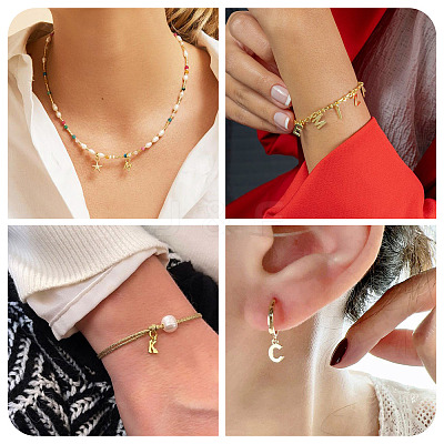 26Pcs 26 Styles Brass Charms KK-TA0003-34-1