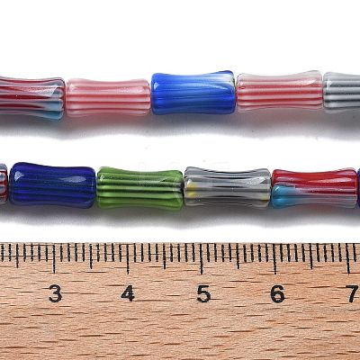 Handmade Millefiori Lampwork Beads Strands X-LAMP-F035-06-1
