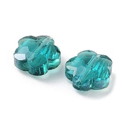 Transparent Electroplate Glass Beads GLAA-D016-17D-1