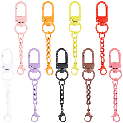 54Pcs Spray Painted Iron Swivel Clasps FIND-SC0022-76-1