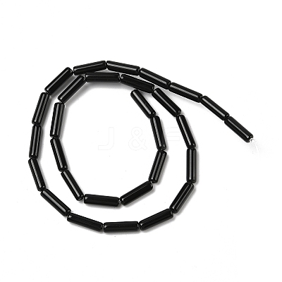 Natural Black Onyx(Dyed & Heated) Beads Strands G-H087-H02-01A-1