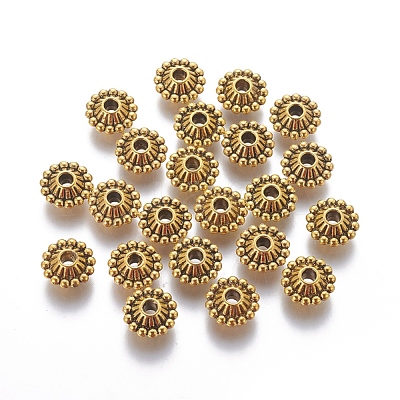Tibetan Style Alloy Spacer Beads X-K096K032-1