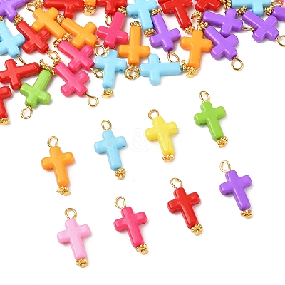 100Pcs Acrylic Pendant PALLOY-FS00039-01-1