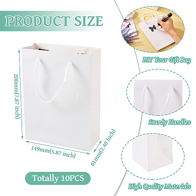 Folding Kraft Paper Gift Bags with Handle ABAG-TAC0014-03-1