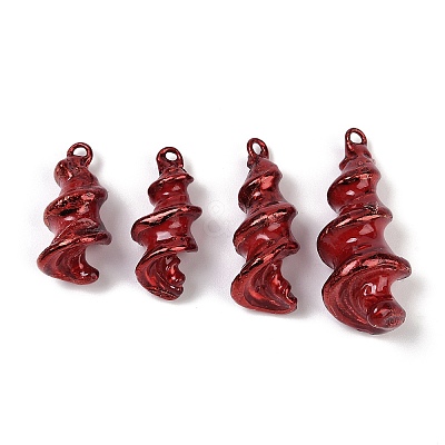 Spray Painted Natural Trochus Shell Pendants SHEL-K006-48B-1