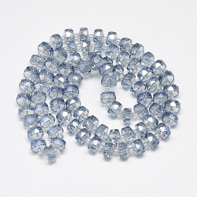 Electroplate Glass Beads Strands EGLA-Q083-8mm-D-1