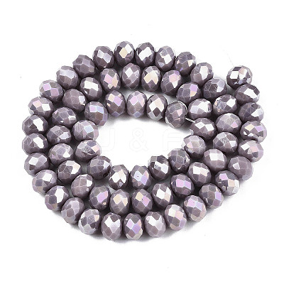Electroplate Glass Beads Strands EGLA-A034-P4mm-B05-1