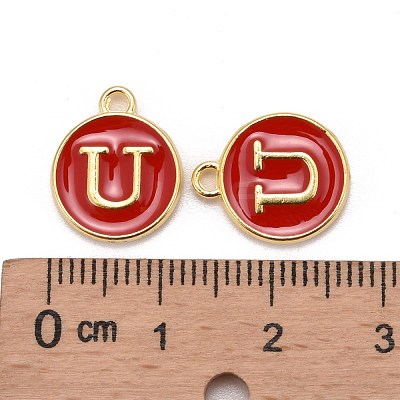 Golden Plated Alloy Enamel Charms X-ENAM-S118-03U-1