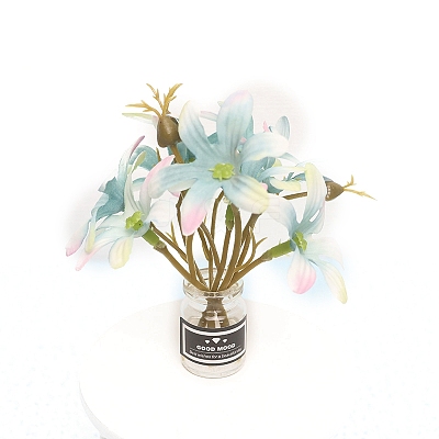 Plastic Flower Miniature Ornaments PW-WG0299B-05-1