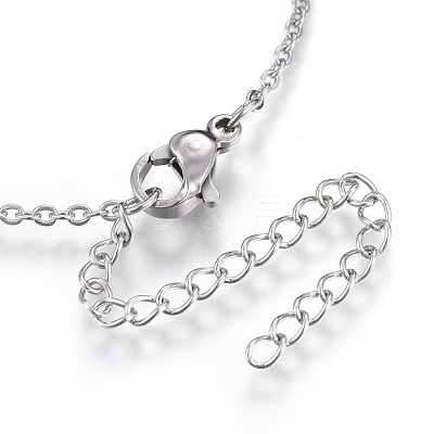 Brass Micro Pave Cubic Zirconia Pendant Necklaces NJEW-O108-30P-1