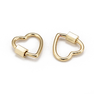 Brass Screw Carabiner Lock Charms KK-T047-04G-1