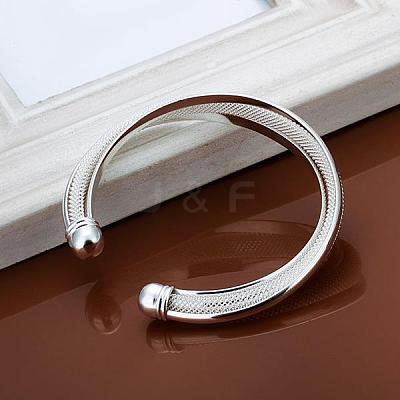 Trendy Brass Cuff Bangles For Women BJEW-BB12228-1
