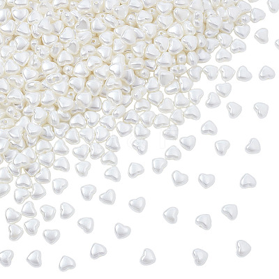 500Pcs ABS Plastic Imitation Pearl Beads KY-AR0001-45-1