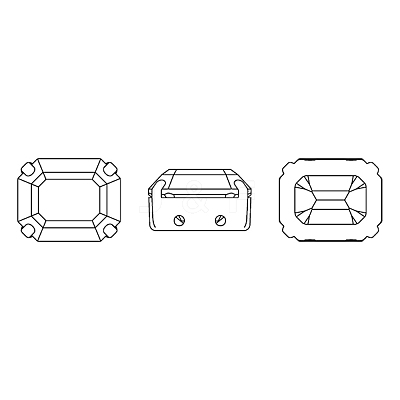 Preciosa® MAXIMA Crystal Sew-On Cups X-PRC-SC10-20050-S-1