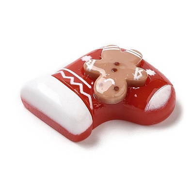 Christmas Theme Opaque Resin Cabochons RESI-E043-01H-1