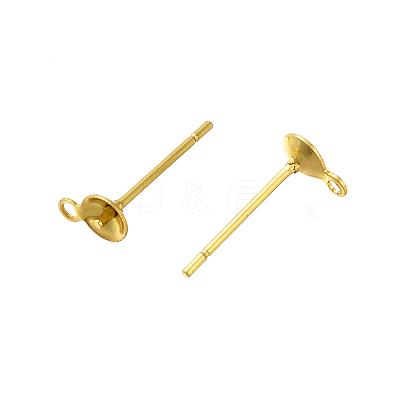 304 Stainless Steel Stud Earring Findings STAS-P370-02A-G-1
