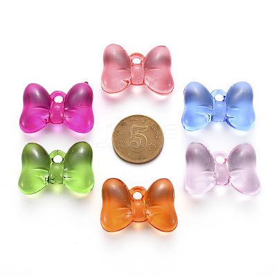 Transparent Acrylic Pendants TACR-T024-02BB-1