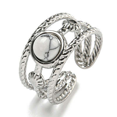 304 Stainless Steel Open Cuff Rings RJEW-C079-14P-01-1
