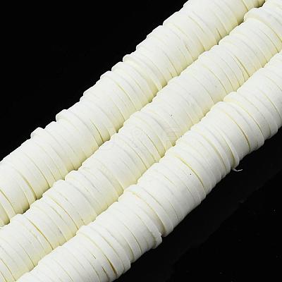 Flat Round Handmade Polymer Clay Beads CLAY-R067-10mm-21-1