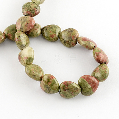 Natural Unakite Bead Strands G-R190-05-1