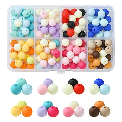8 Colors Opaque Frosted Acrylic Beads MACR-CJ0001-79-1