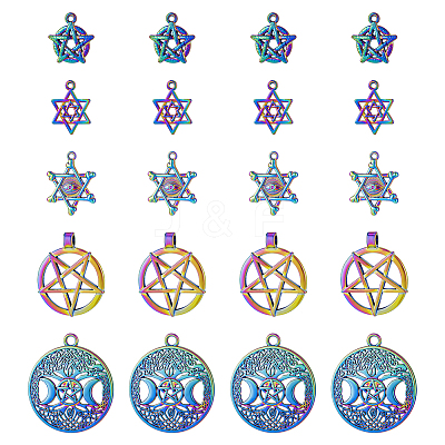 20Pcs 5 Style Plated Alloy Pendants FIND-CA0005-69-1