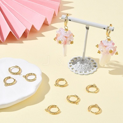 SHEGRACE Brass Hoop Earrings Findings XGR0152G-90G-1