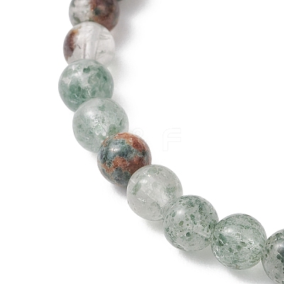 Natural Lodolite Quartz Beads Stretch Bracelets BJEW-JB13213-1