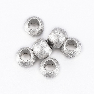 Tarnish Resistant 202 Stainless Steel Textured Beads STAS-K154-A-72P-1