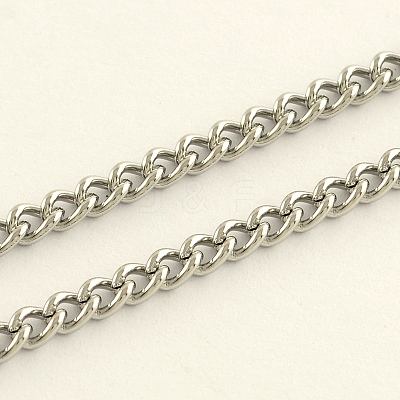 Tarnish Resistant 304 Stainless Steel Curb Chains CHS-Q001-21-1