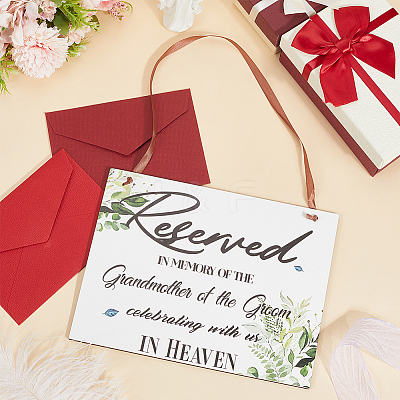 Rectangle Wood Reserved Hanging Sign Decorations DJEW-WH20005-02A-1