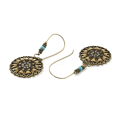 Bohemia Vintage Fower Dangle Earrings EJEW-I261-01AB-1