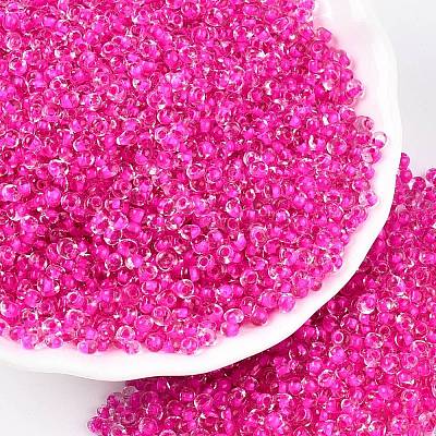8/0 Inside Colours Transparent Glass Seed Beads X1-SEED-T007-06I-1